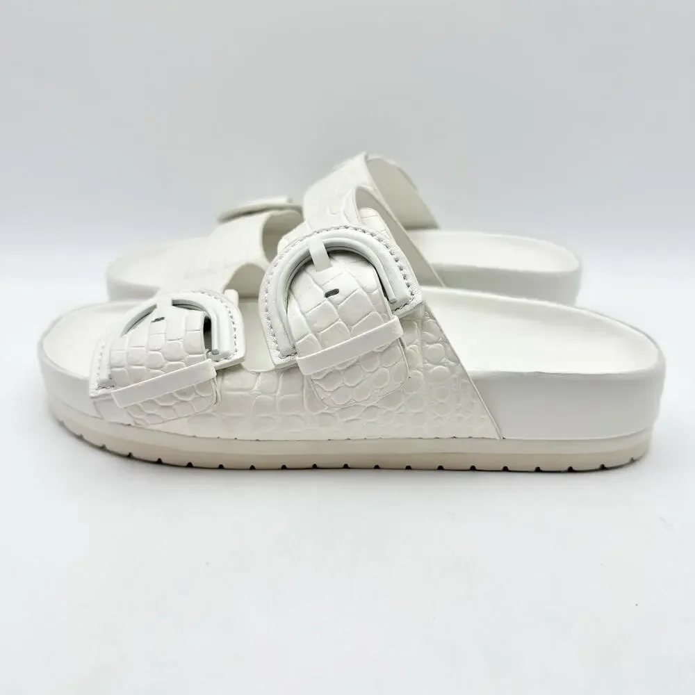 Vince Womens Glyn Sandals US 5 M EU 35 White Leather EUC